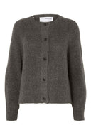 Kort gebreid vest van wolmix lulu short cardi
