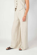 Beige linnen broek lilian