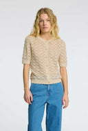 Lichtgroene ajour knit cardigan sofia