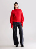 Rode fluffy trui dateka