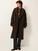 Donkerbruine mantel mia