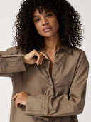 Oversized khaki blouse