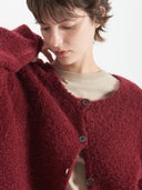 Bordeaux vest met knopen zolly