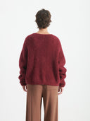 Bordeaux vest met knopen zolly