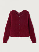 Bordeaux vest met knopen zolly