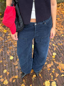 Donkere barrel jeans aalthea