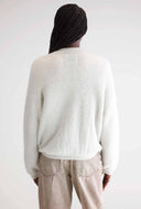 Ecru cardigan met rits asedi