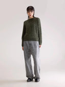 Groene trui met luipaardprint dioal