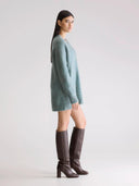 Lange turquoise trui auris