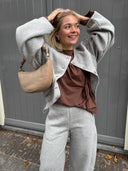 Bruine longsleeve met strik gasira