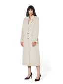 Lange woolblend manteljas