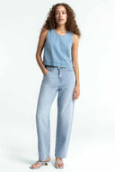 Katoenen denim top belle