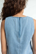 Katoenen denim top belle