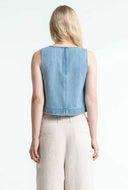Katoenen denim top belle