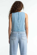 Katoenen denim top belle
