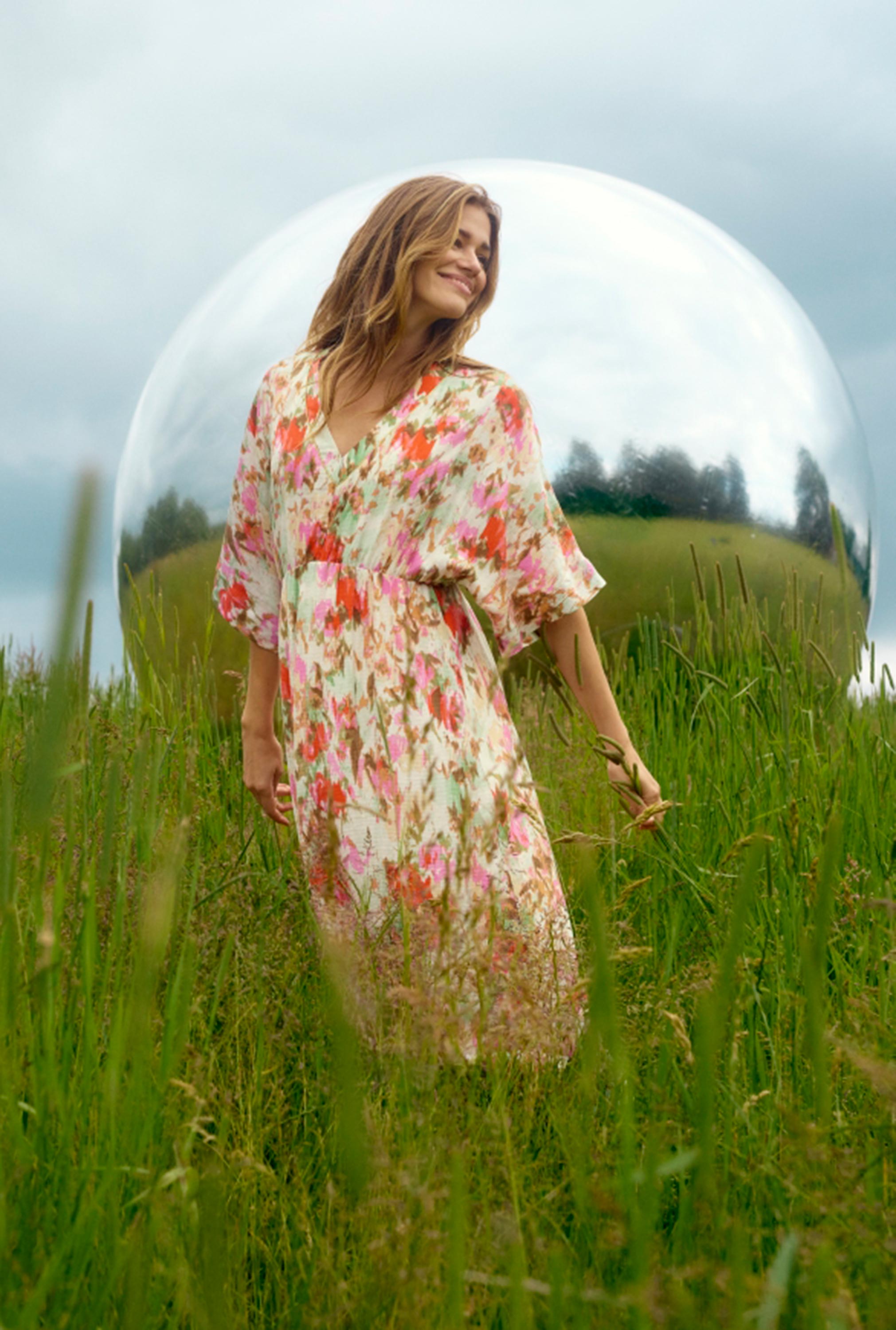 Jurk Pastelkleuren Gekleurde Midi Jurk Nuvinnie Dress