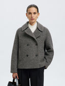Korte mantel jas alma wool blend