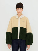 Color blocked sherpa jacket