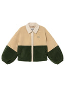 Color block teddy jasje