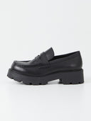 Zwarte leren loafer kenova 5241