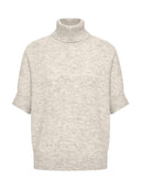 Lichtgrijze trui met korte mouwen ginger