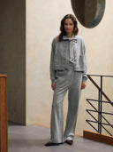 Lichtgrijze sweatpants moonflower