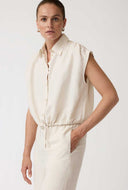 Mouwloze blouse flora