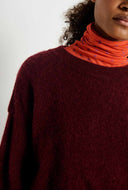 Bordeaux wolmix trui vitow