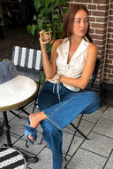 Donkerblauwe jeans moore denim