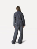 Grijze pantalon lela melange pants
