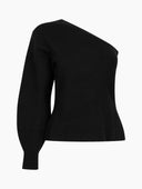 Zwarte nori knitted top l/s
