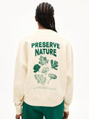 Creme sweater met opdruk alizaa preserve