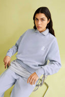 Blauwe sweater iconic å alizaa