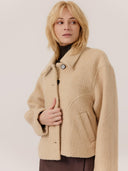 Camel teddy jacket fortunata