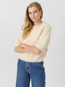 Wolmix trui met korte mouwen lycie