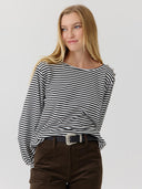 Gestreepte longsleeve sweat stella