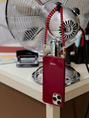 Kort telefoonkoord cherry on top cord