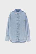 Lichtblauwe denim blouse glory