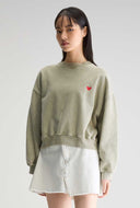 Sweater in vergrijsd groen fancy