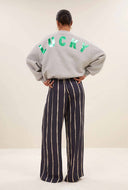 Grijze bibi lucky curve sweater