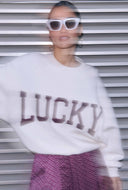 Ecru bibi patchwork sweater oyster