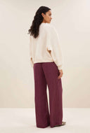 Ecru bibi patchwork sweater oyster