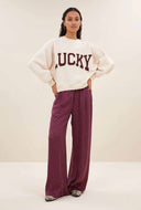 Ecru bibi patchwork sweater oyster