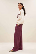 Ecru bibi patchwork sweater oyster