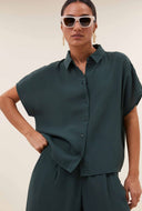 Groene blouse karly viscose