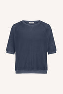 Donkerblauwe neva slub top