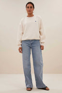 Gemêleerde trui bibi logo sweater