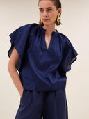 Glanzende vina festive blouse