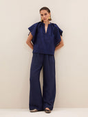 Glanzende vina festive blouse