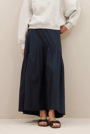 Donkerblauwe joya poplin skirt